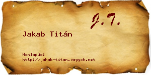 Jakab Titán névjegykártya